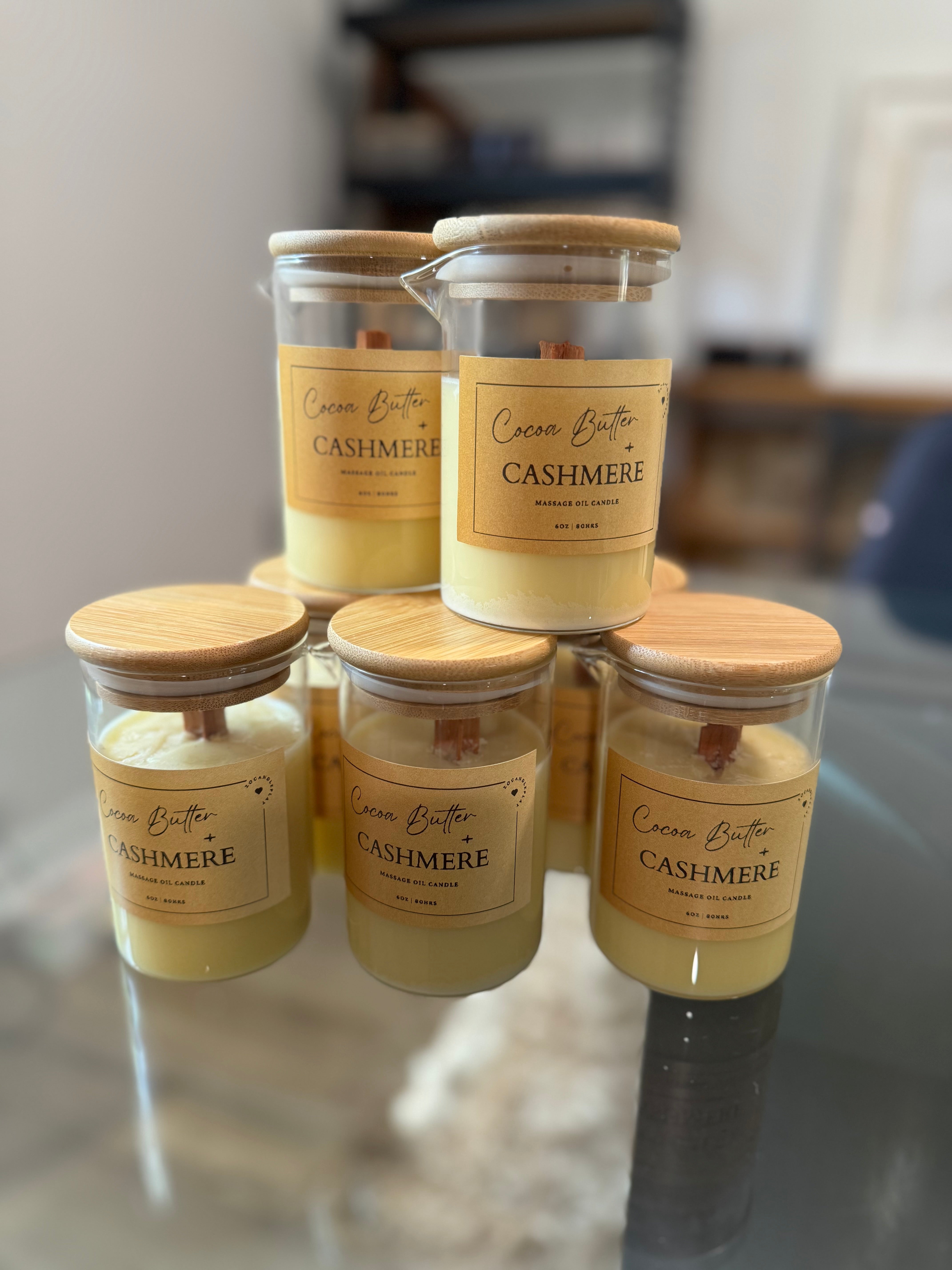 Cocoa Butter & Cashmere Massage Oil Candle