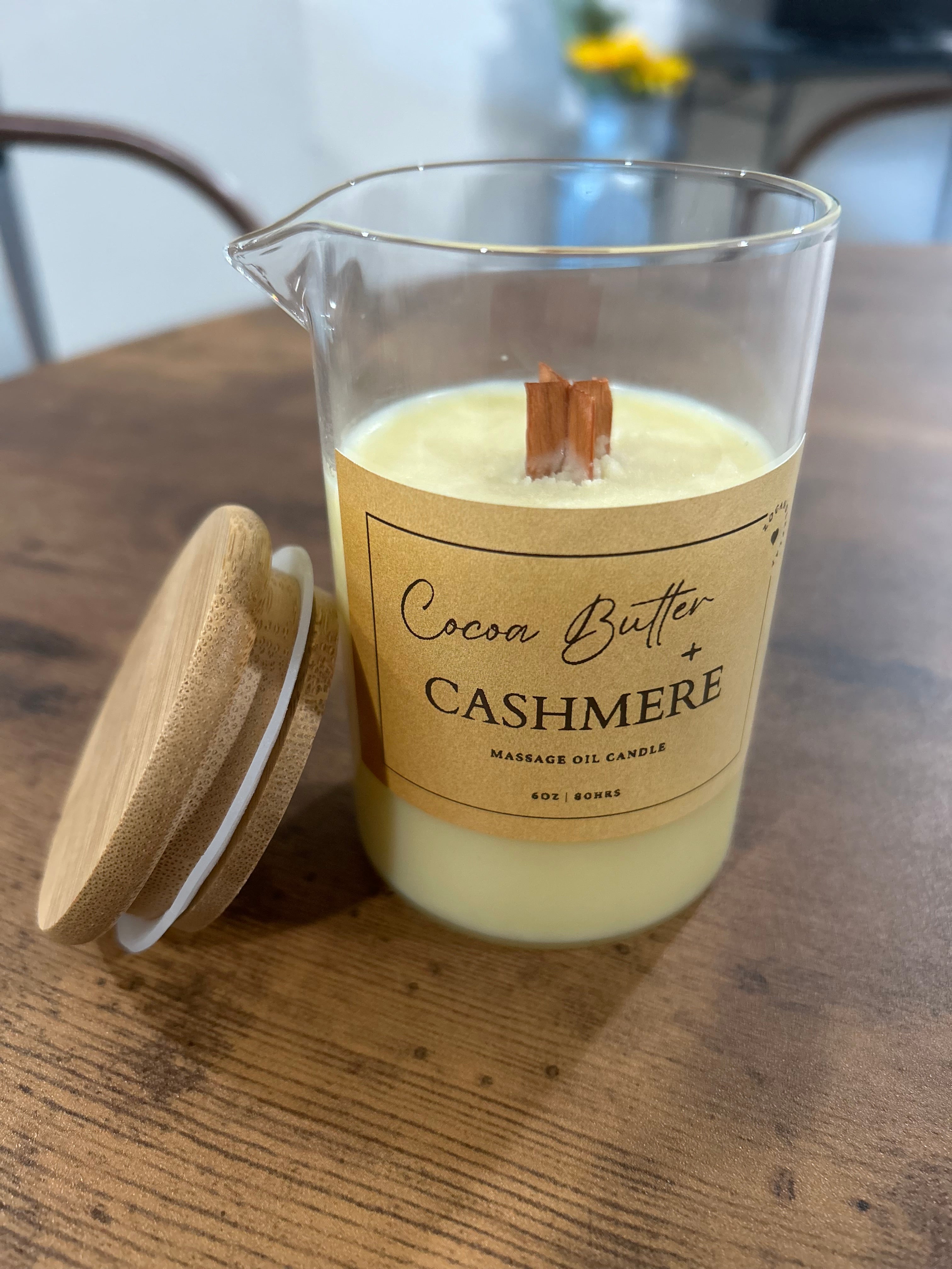 Cocoa Butter & Cashmere Massage Oil Candle